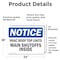 Signmission Hvac Roof Top Units Main Shutoffs Inside, 24 in W x Rectangle, Vinyl Decal OS-2PACK-NS-D-1824-L-13561 - alternate 3